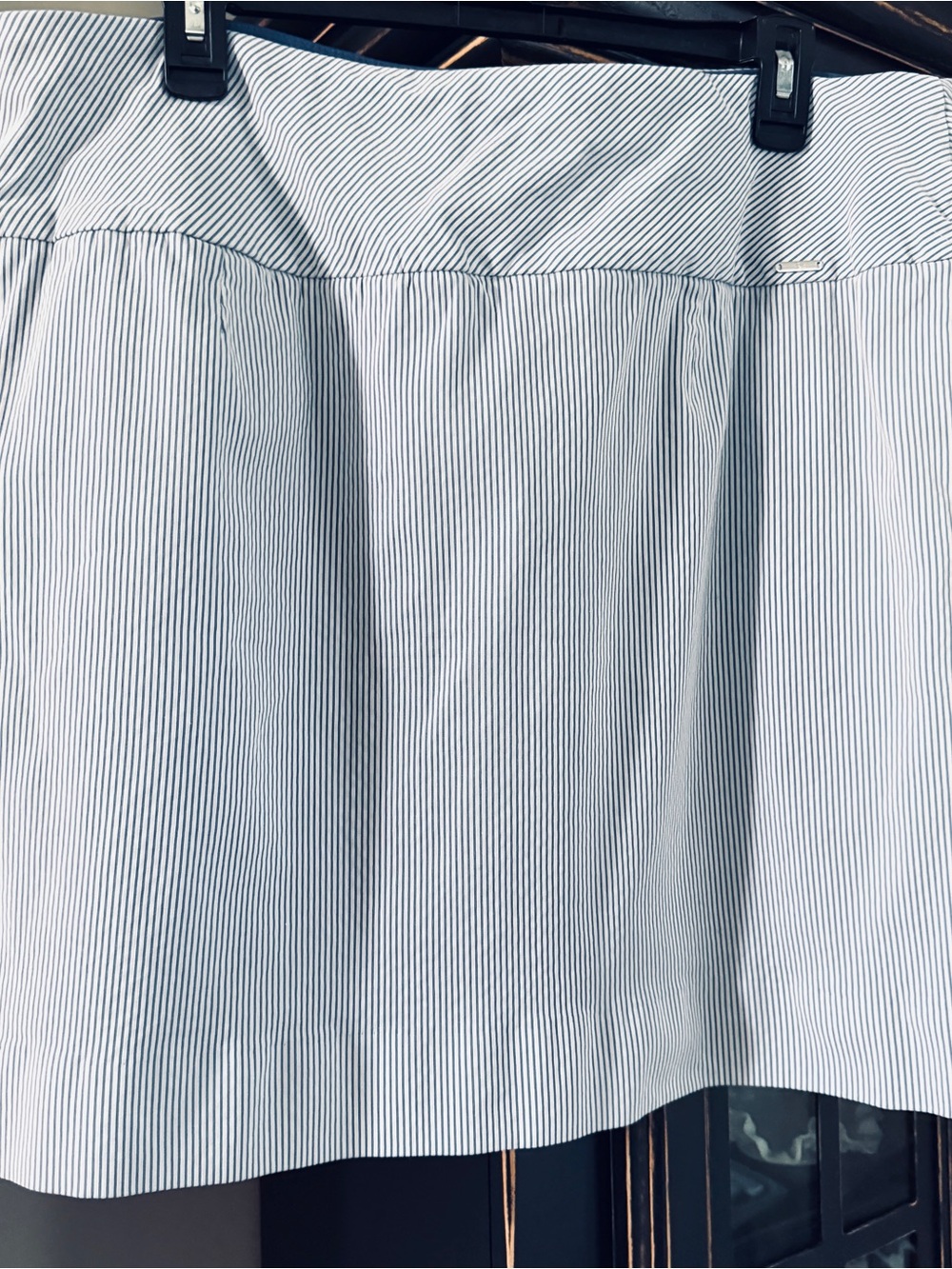 S.C. & Co. Blue White Striped Pull On Casual Golf Tennis Skort Pockets Size XL - Picture 2 of 5